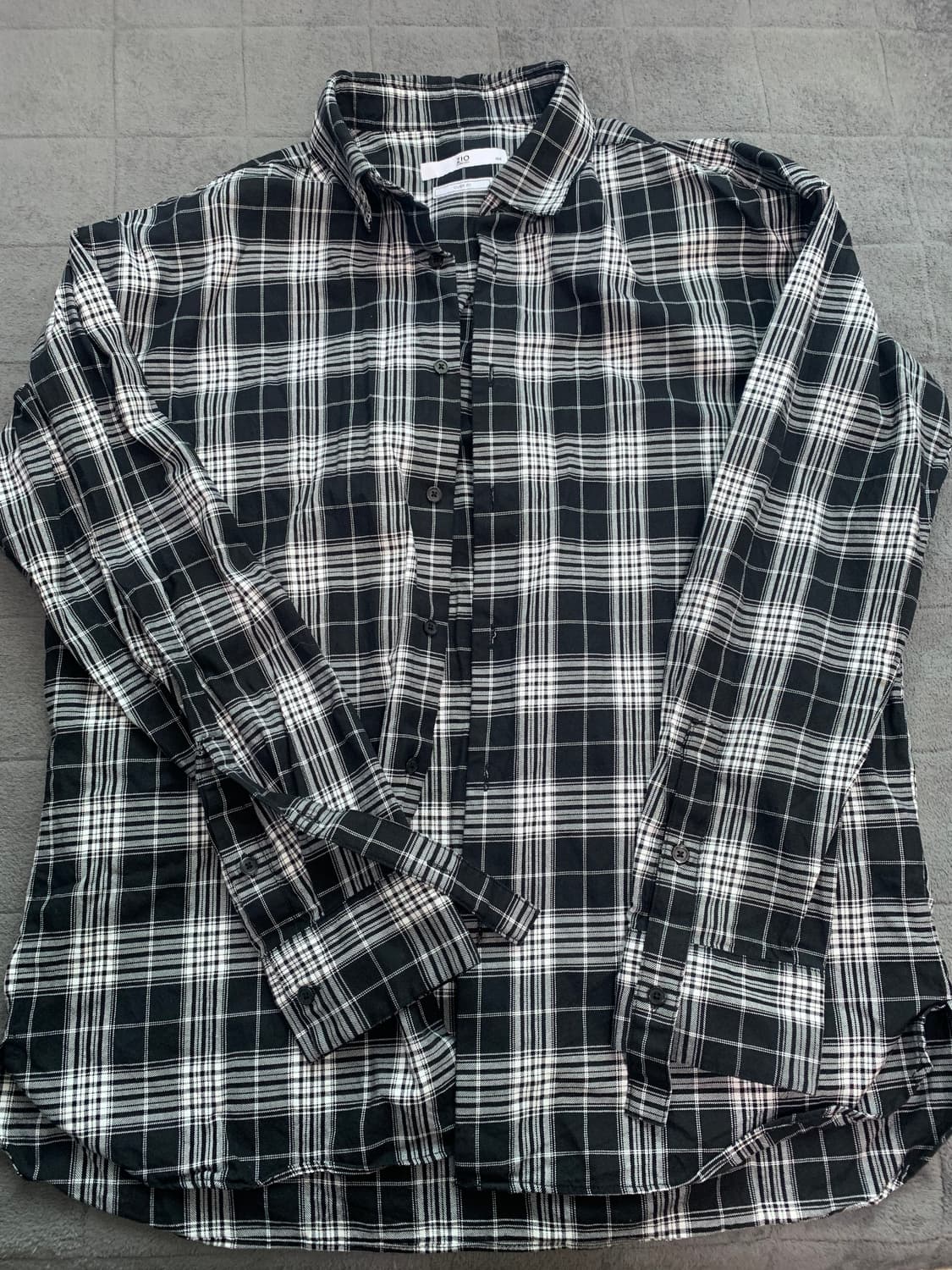 지오송지오 오버핏 체크 셔츠 105 상품이미지1