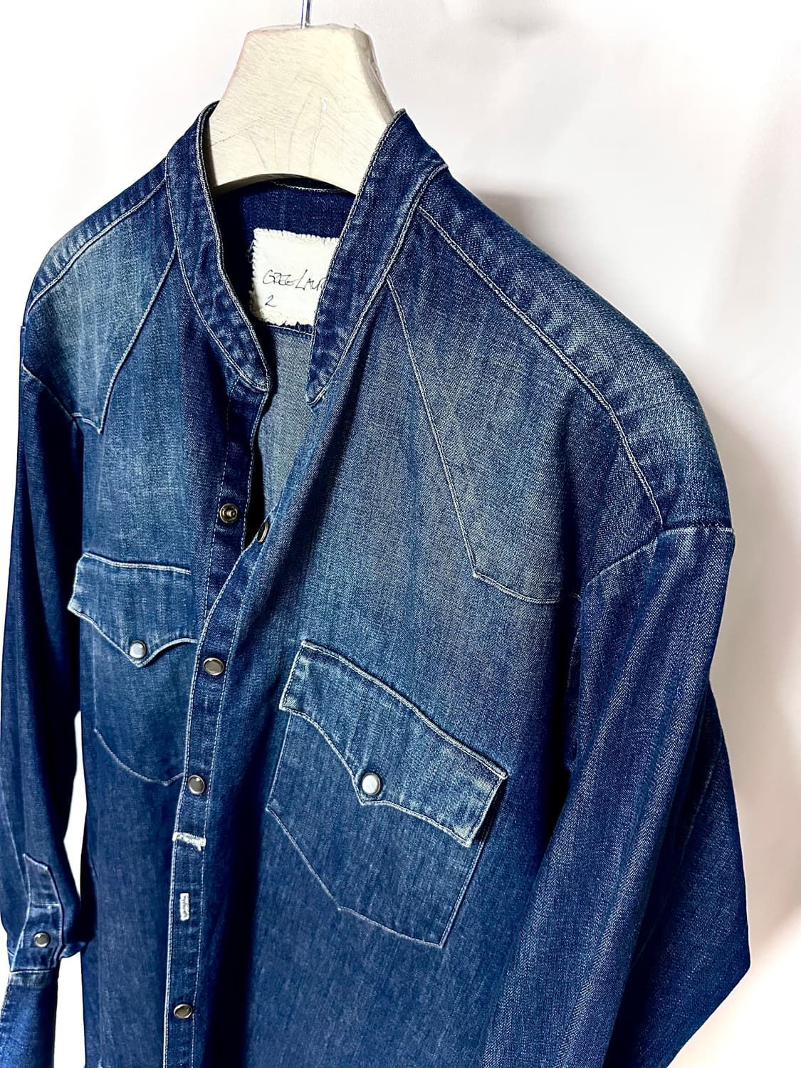 Greg Lauren “Spliced Denim 워시드컷팅 셔츠 상품이미지2