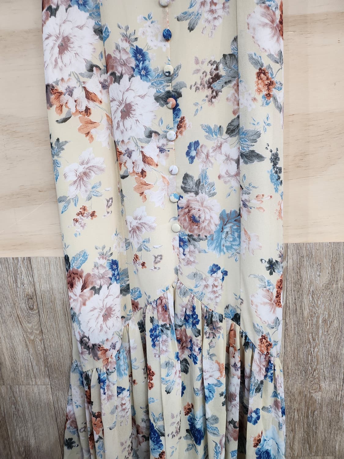 466) 시크라인 플라워 롱 쉬폰 원피스 상품이미지4