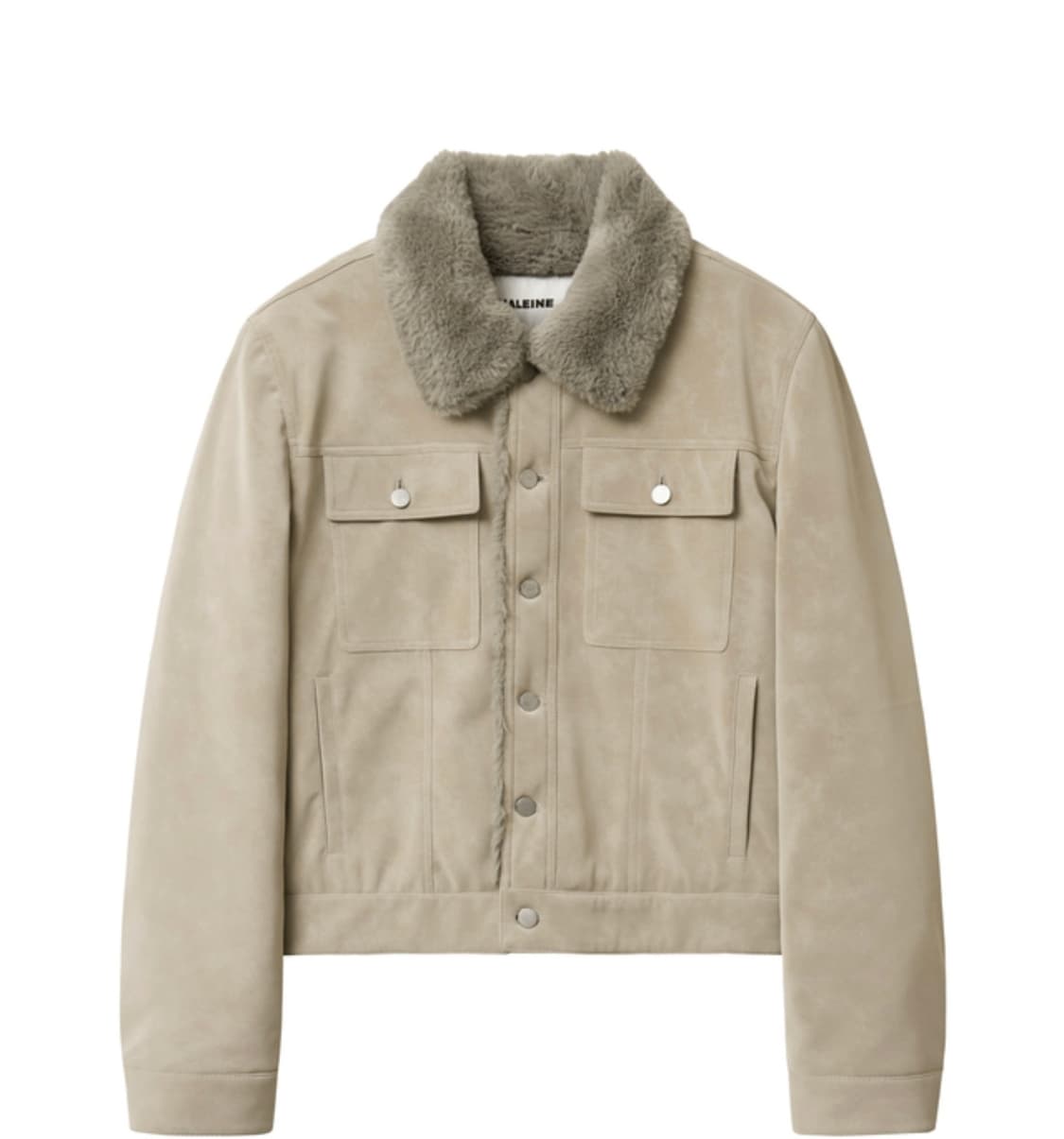 (새상품) 알렌느 VELOUR FAUX FUR TRUCKER JACKET 상품이미지1