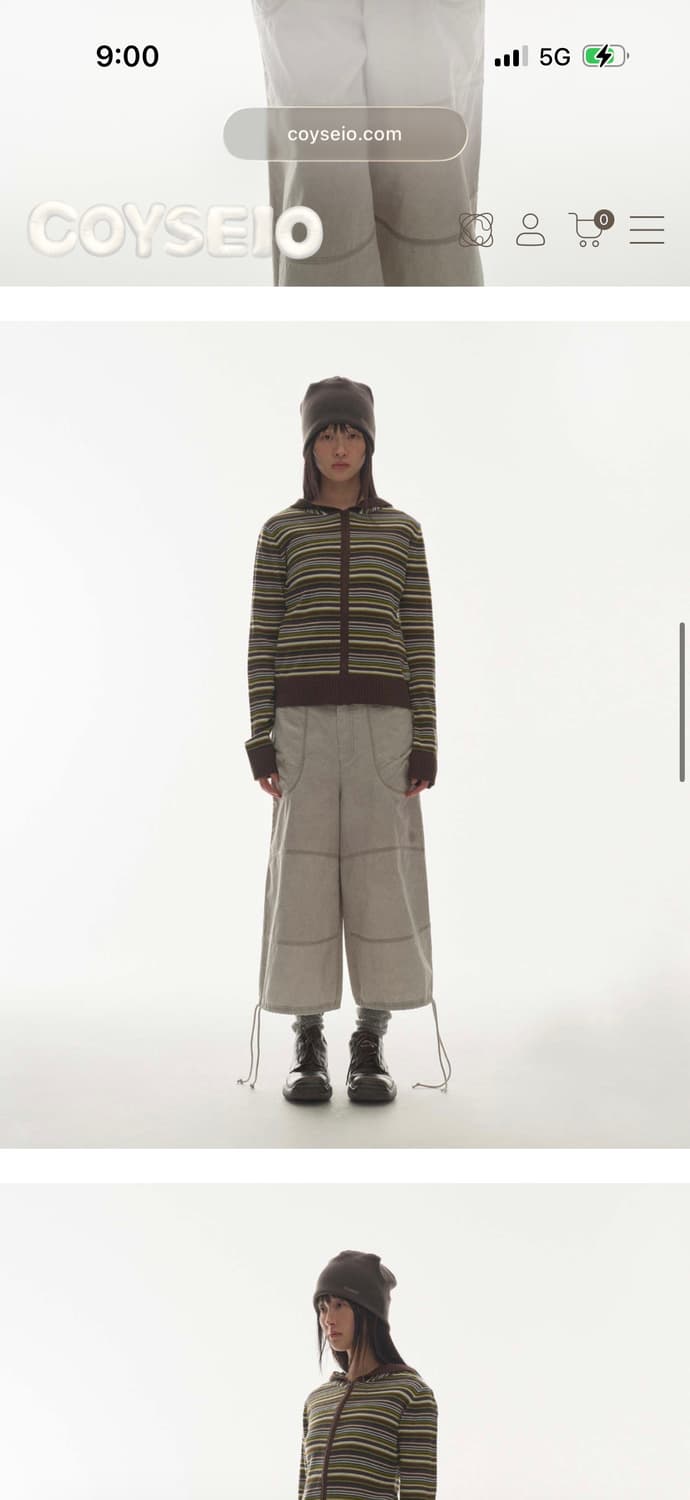 coyseio SOFT KNIT ZIP-UP STRIPE 상품이미지4