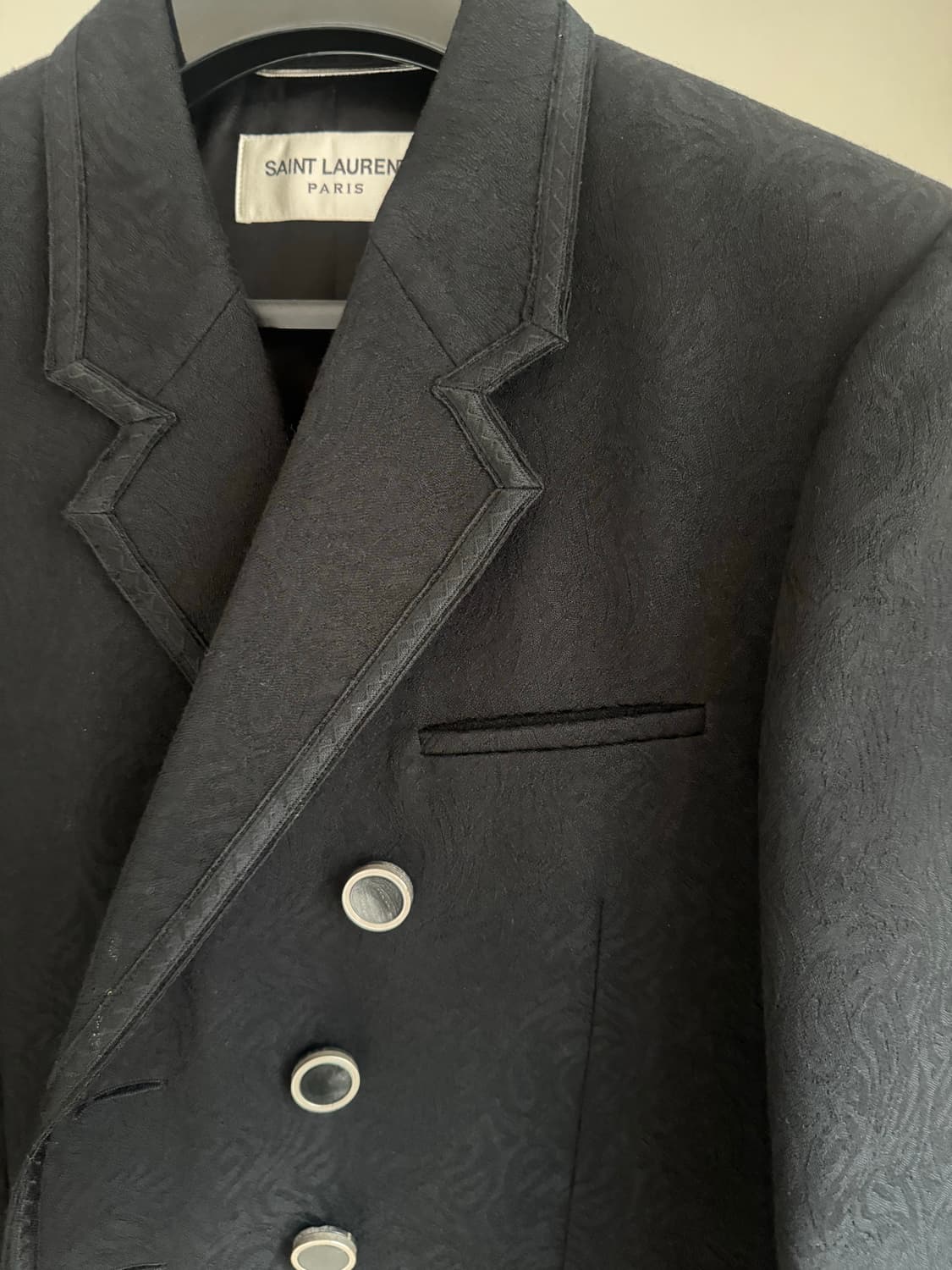 생로랑 페이즐리 문양 코트 54(105) 상품이미지4