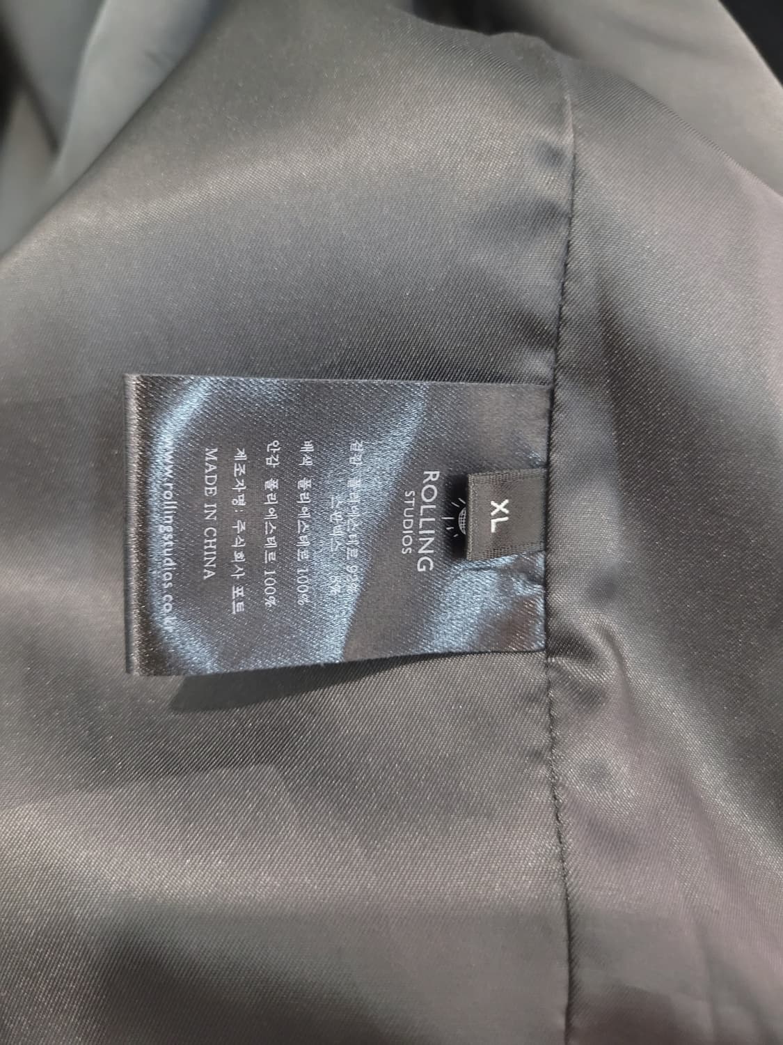 롤링스튜디오 벨벳 블랙 바시티 자켓 XL사이즈 상품이미지9