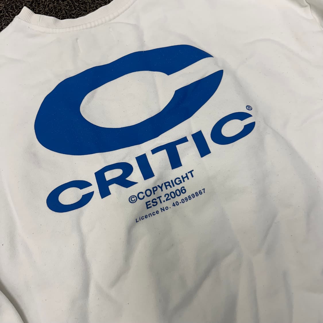 CRITIC 크리틱 로고 맨투맨 M 상품이미지5