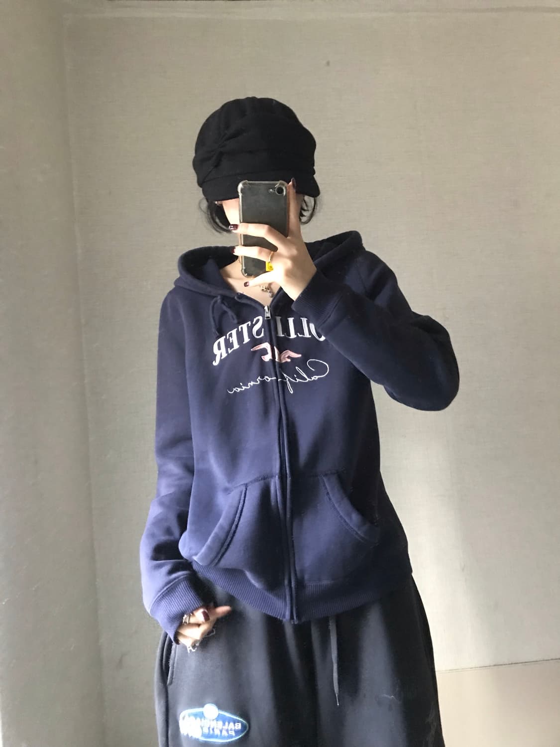 홀리스터 네이비 후드집업 상품이미지1