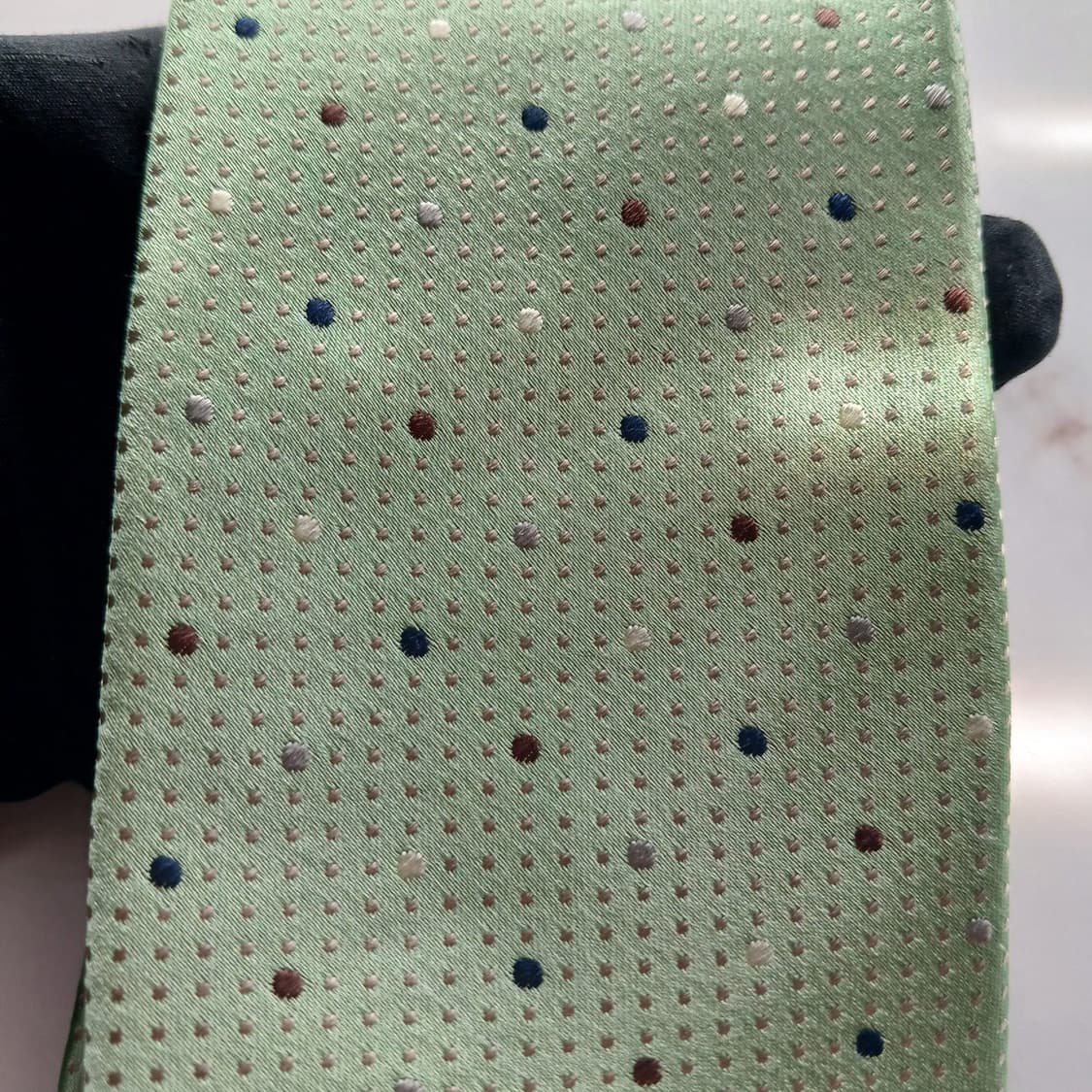 로가디스 실크 민트 도트 패턴 넥타이 8.6cm A+등급 A17971
 상품이미지5