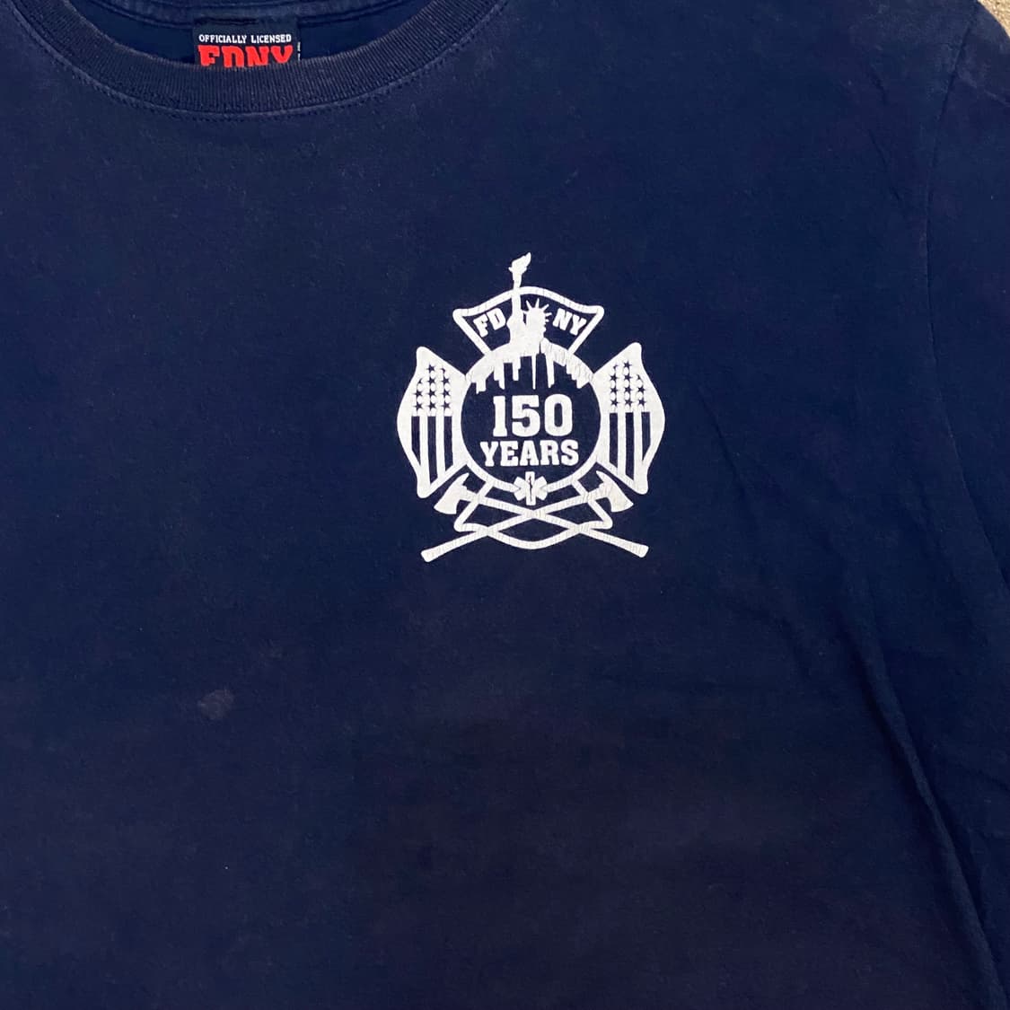 미국 빈티지 FDNY 뉴욕 소방관 프린팅 굿즈 반팔티 락티셔츠 상품이미지3