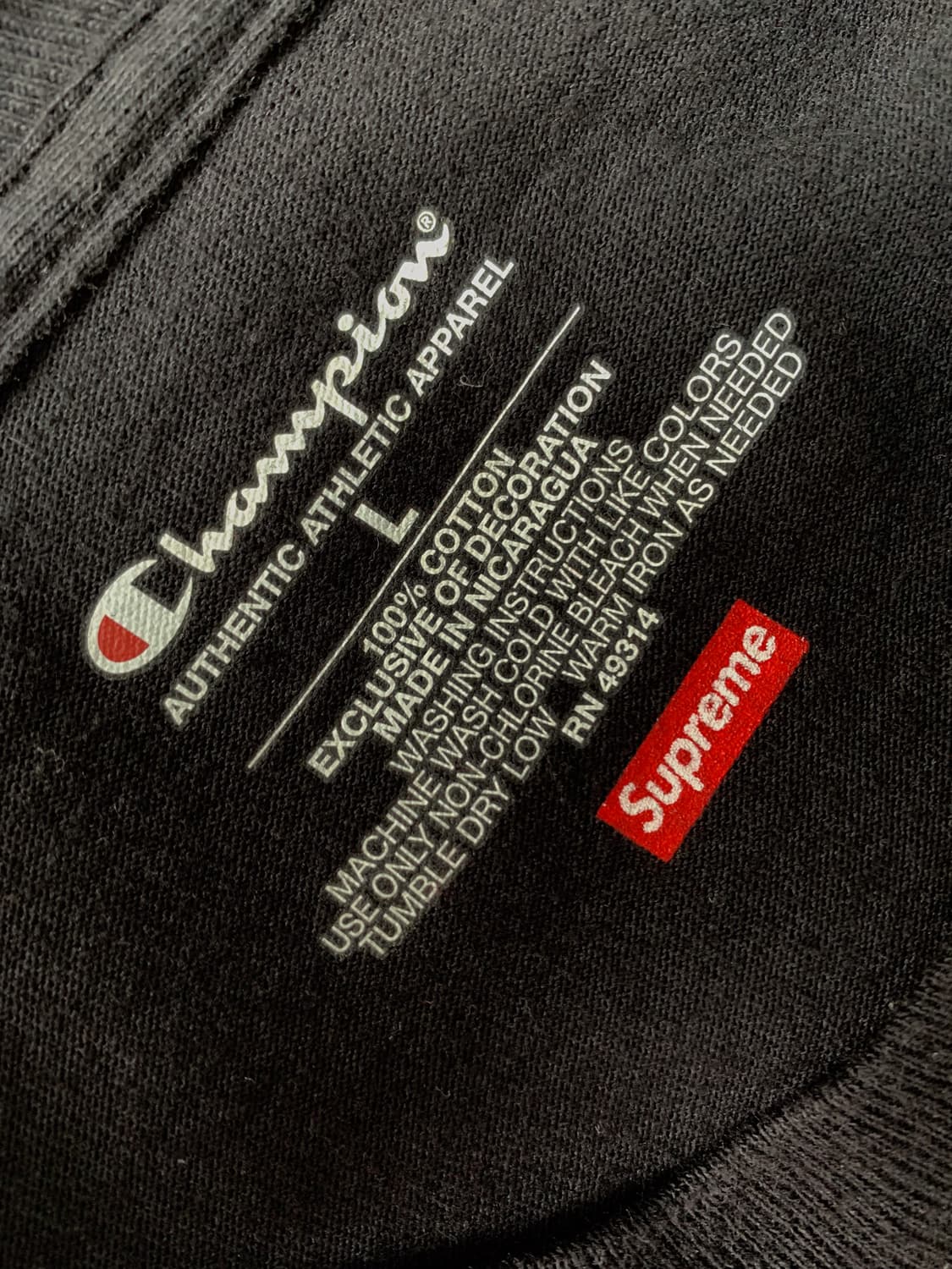 100 슈프림x챔피온 16ss 레터링 롱슬리브 상품이미지7