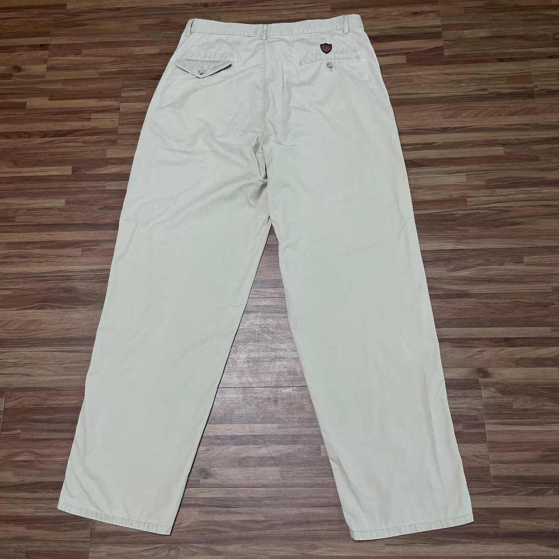 90s 미제 폴로 랄프로렌 투턱 아이보리 베이지 치노 팬츠 32 상품이미지2