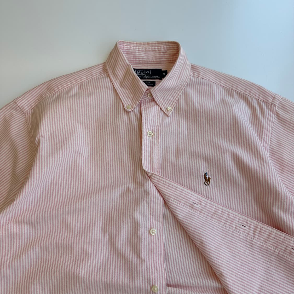 폴로 랄프로렌 핑크 스트라이프 옥스포드 셔츠 상품이미지2