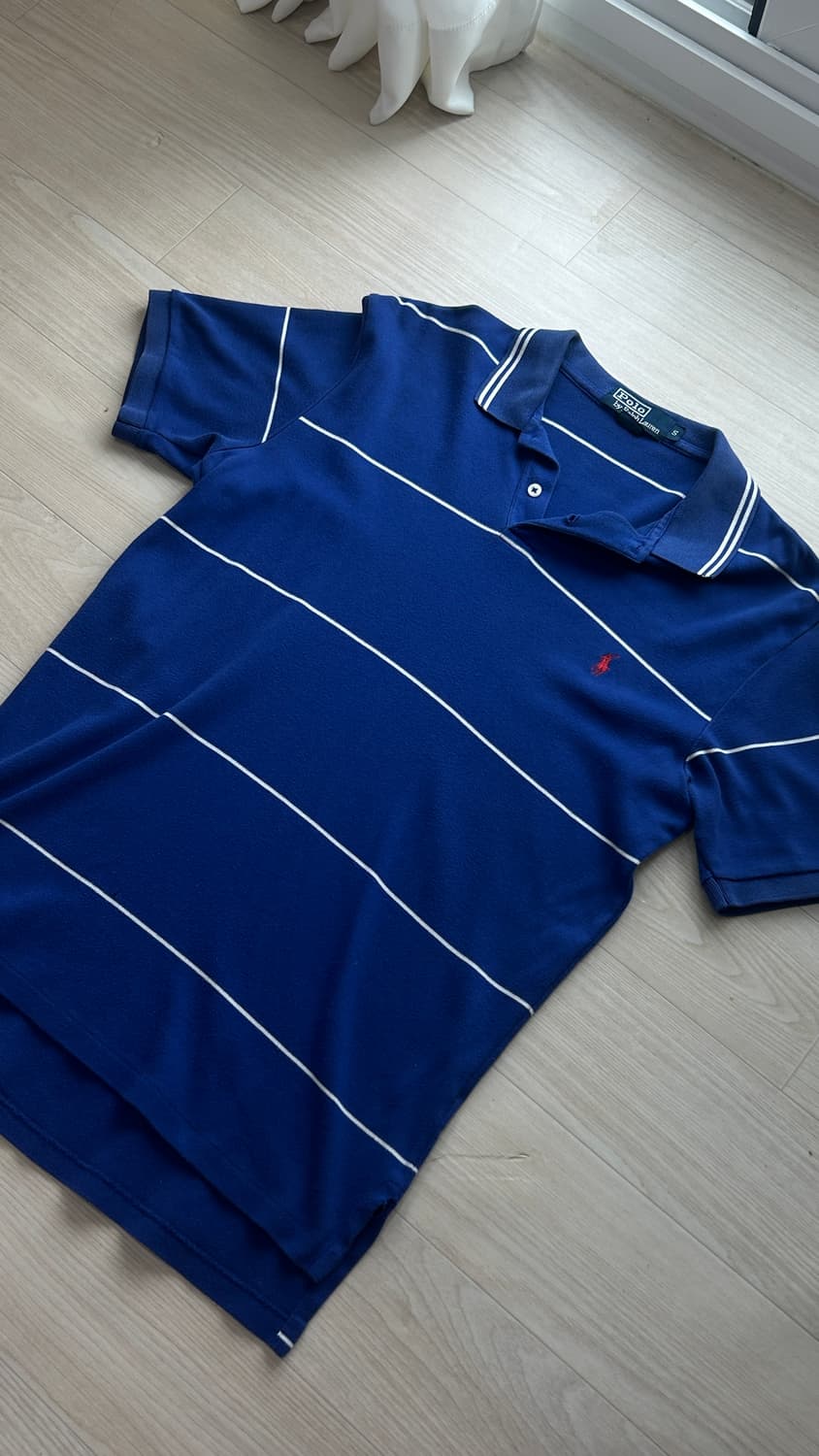 폴로 카라 반팔 블루 스트라이프 S (무료배송) 상품이미지1