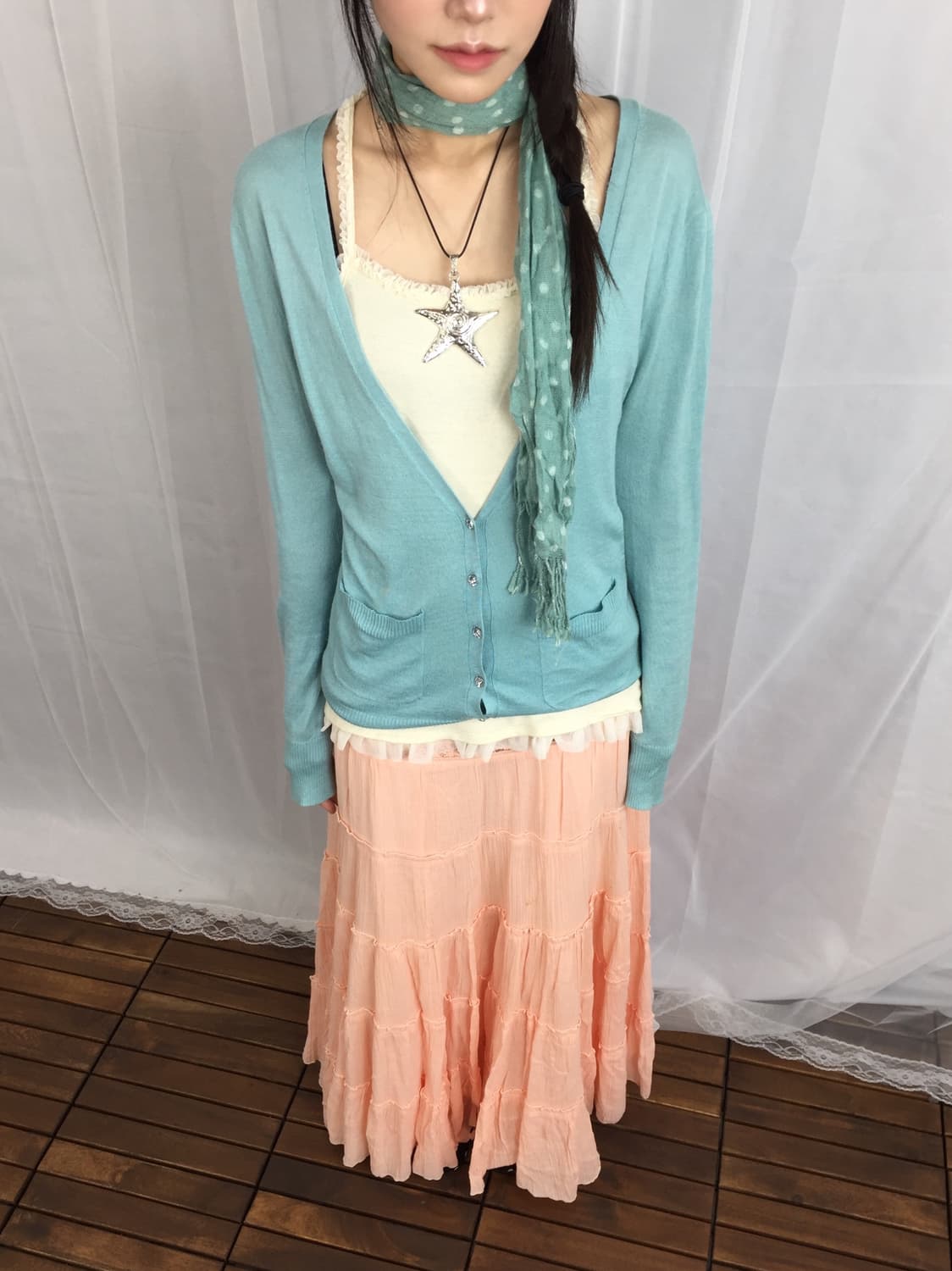 'Agnes b.' Mint Knit Cardigan 상품이미지2