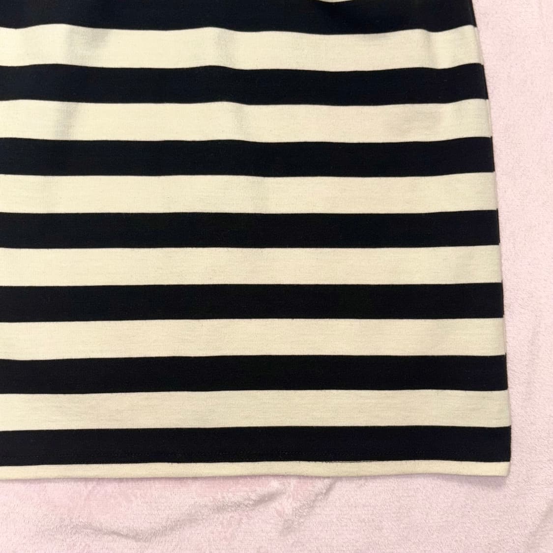 스트라이프 코튼 미디 스커트 상품이미지3