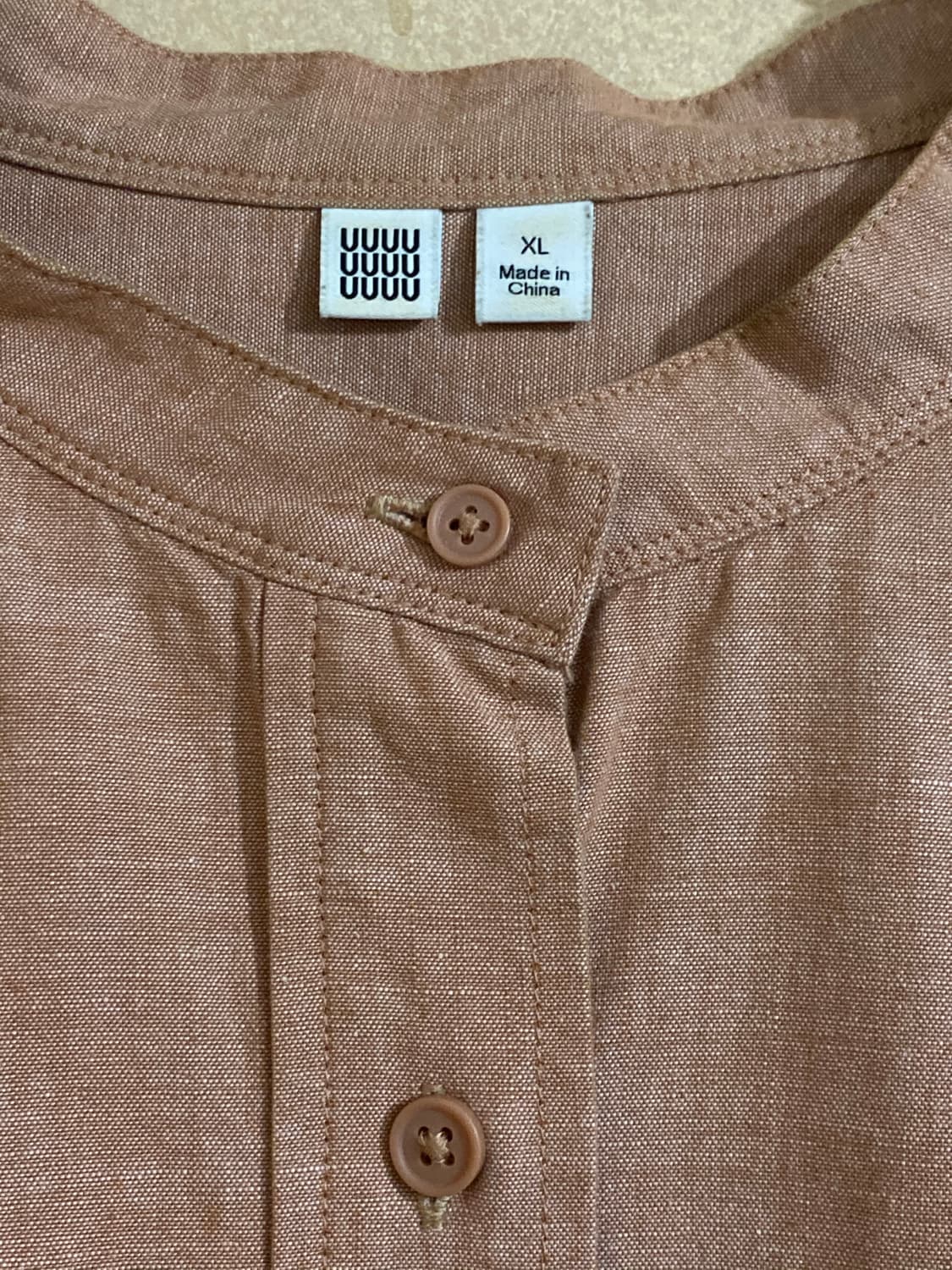 WU Stand Collar Shirt (Brown) 상품이미지3