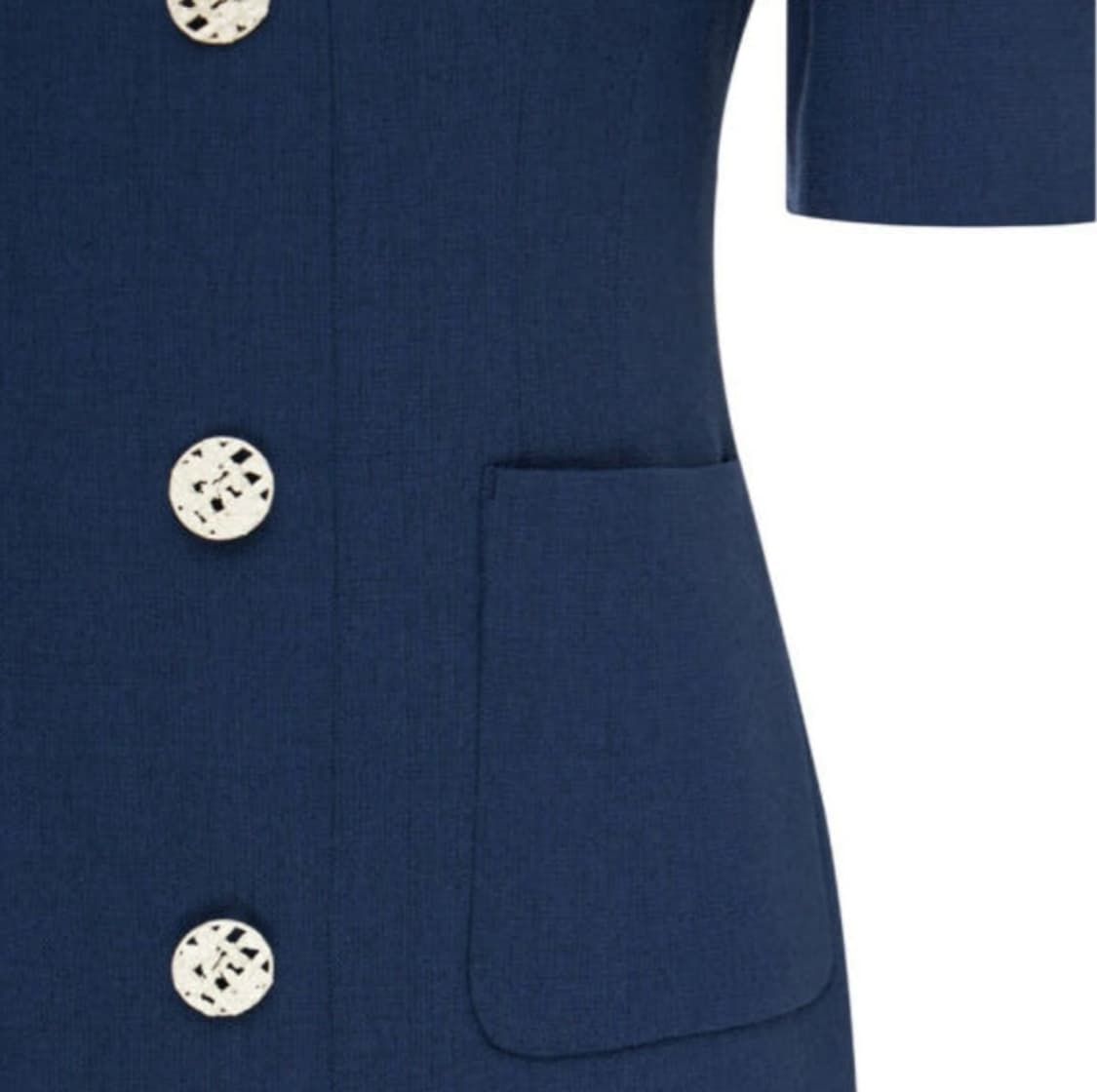 린 브이넥 포인트버튼 원피스 77사이즈 상품이미지5