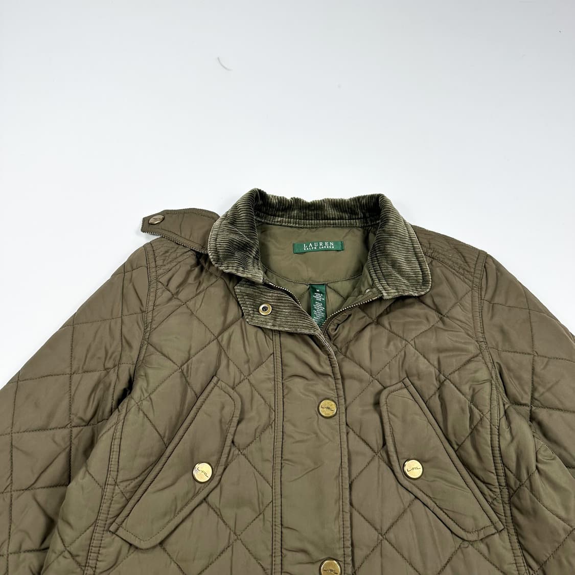 폴로 랄프로렌 클래식 여성 퀼팅자켓 카키 여성M 상품이미지2