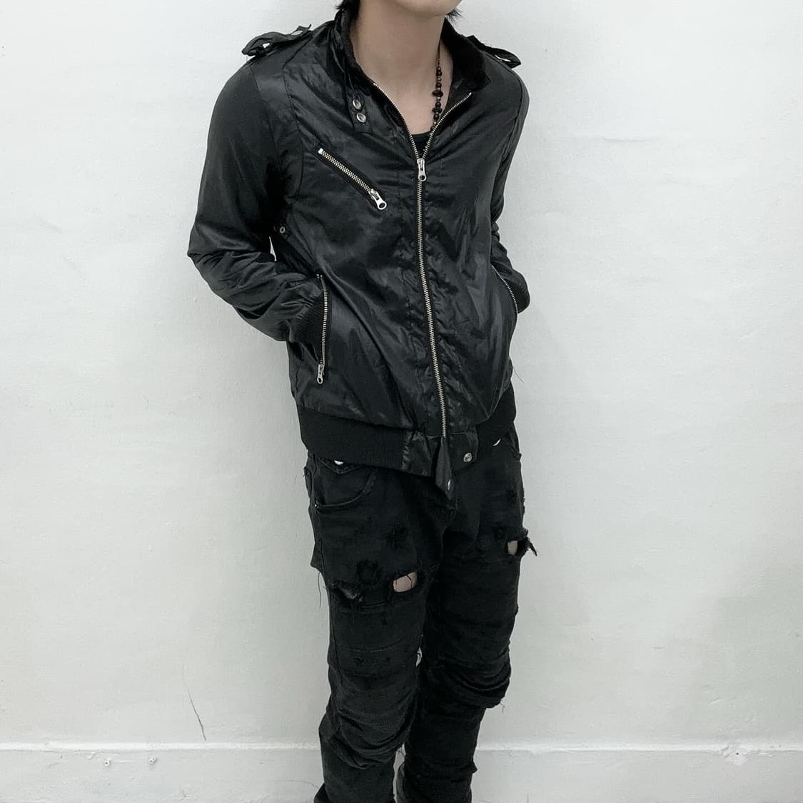 Active wind breaker black jacket 상품이미지1