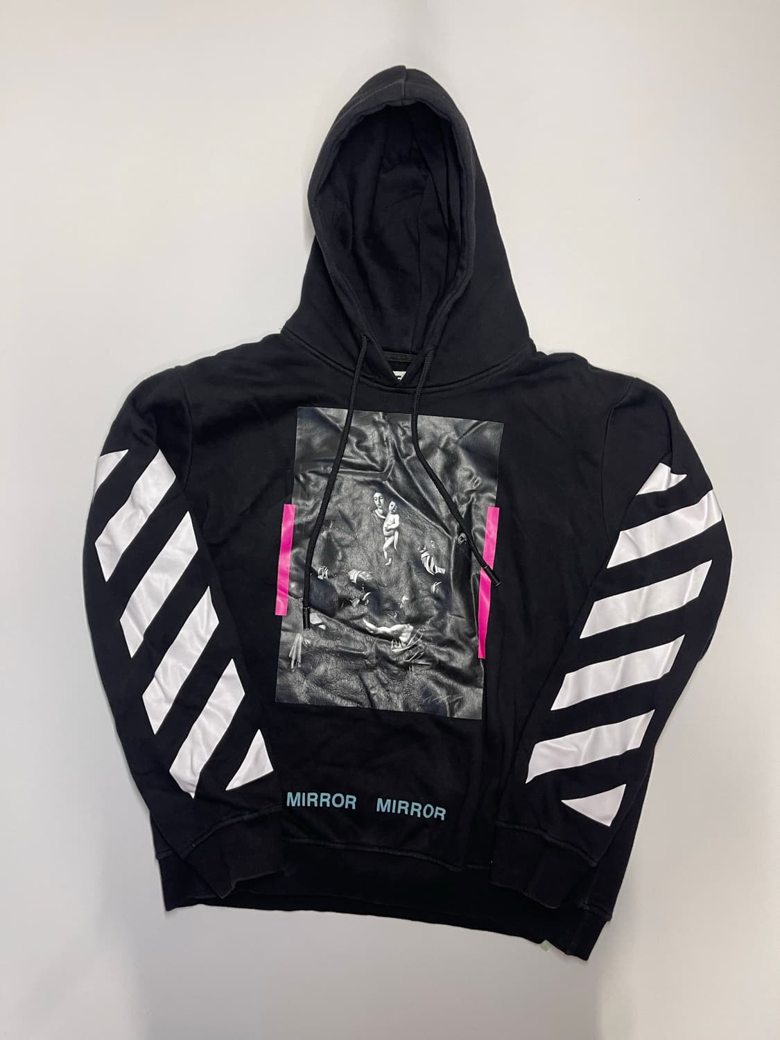 오프화이트 미러미러 블랙 후드티 L 상품이미지1