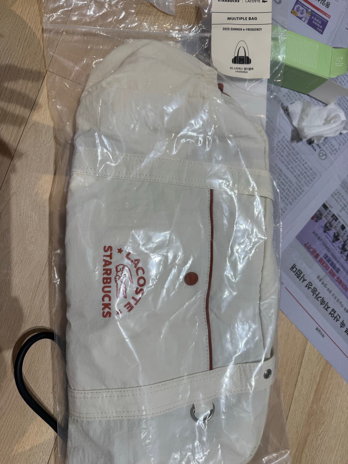 스타벅스 라코스테 아이보리 새상품 상품이미지1