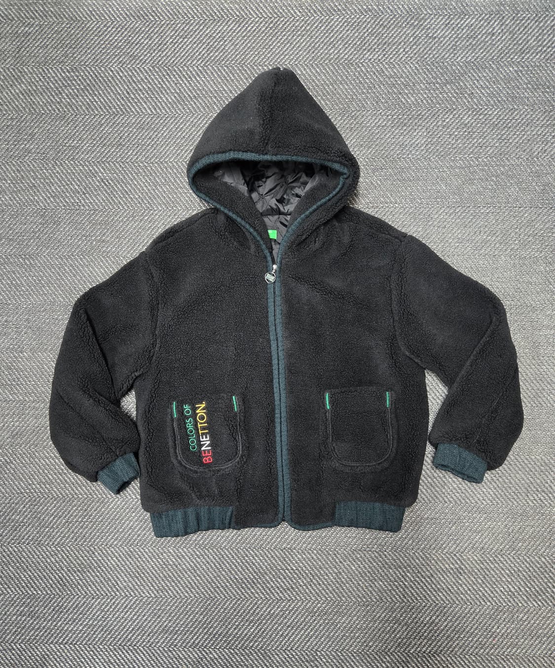 베네통 25ss 여성 뽀글이 후드 패딩 자켓 상품이미지2