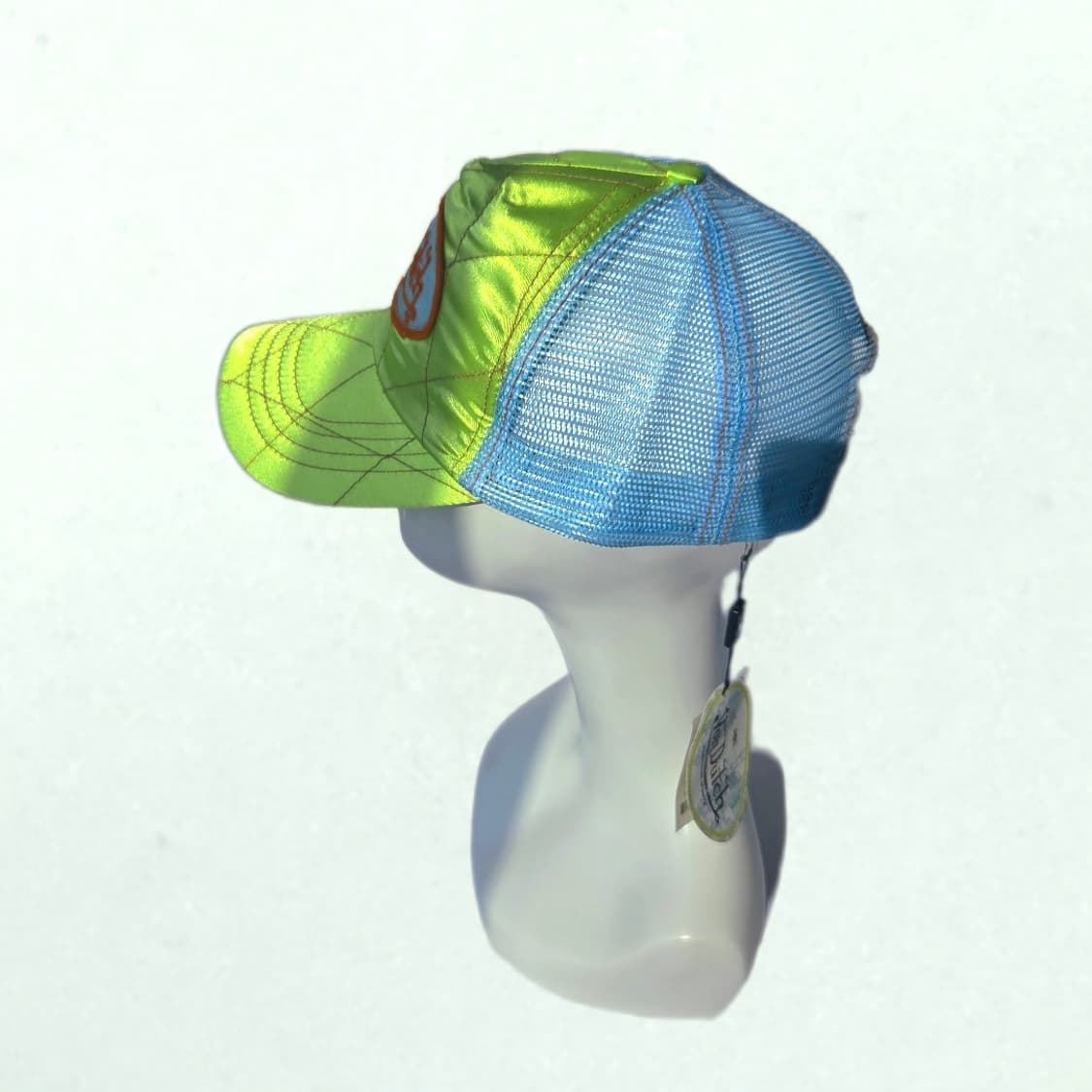 본더치 트러커캡 새틴네온그린x메쉬블루 y2k 상품이미지2