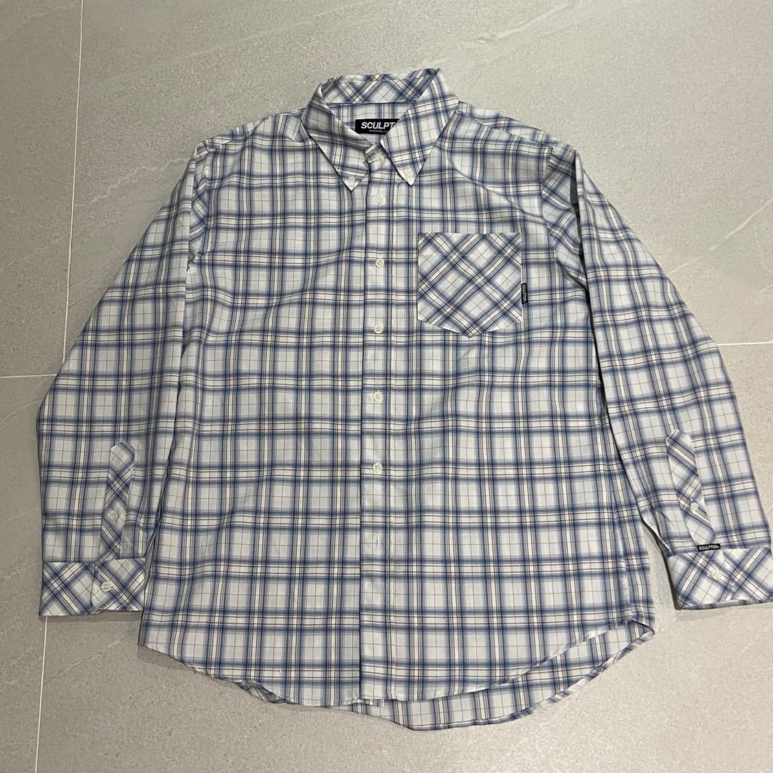 스컬프터 루즈핏 체크 셔츠 상품이미지1