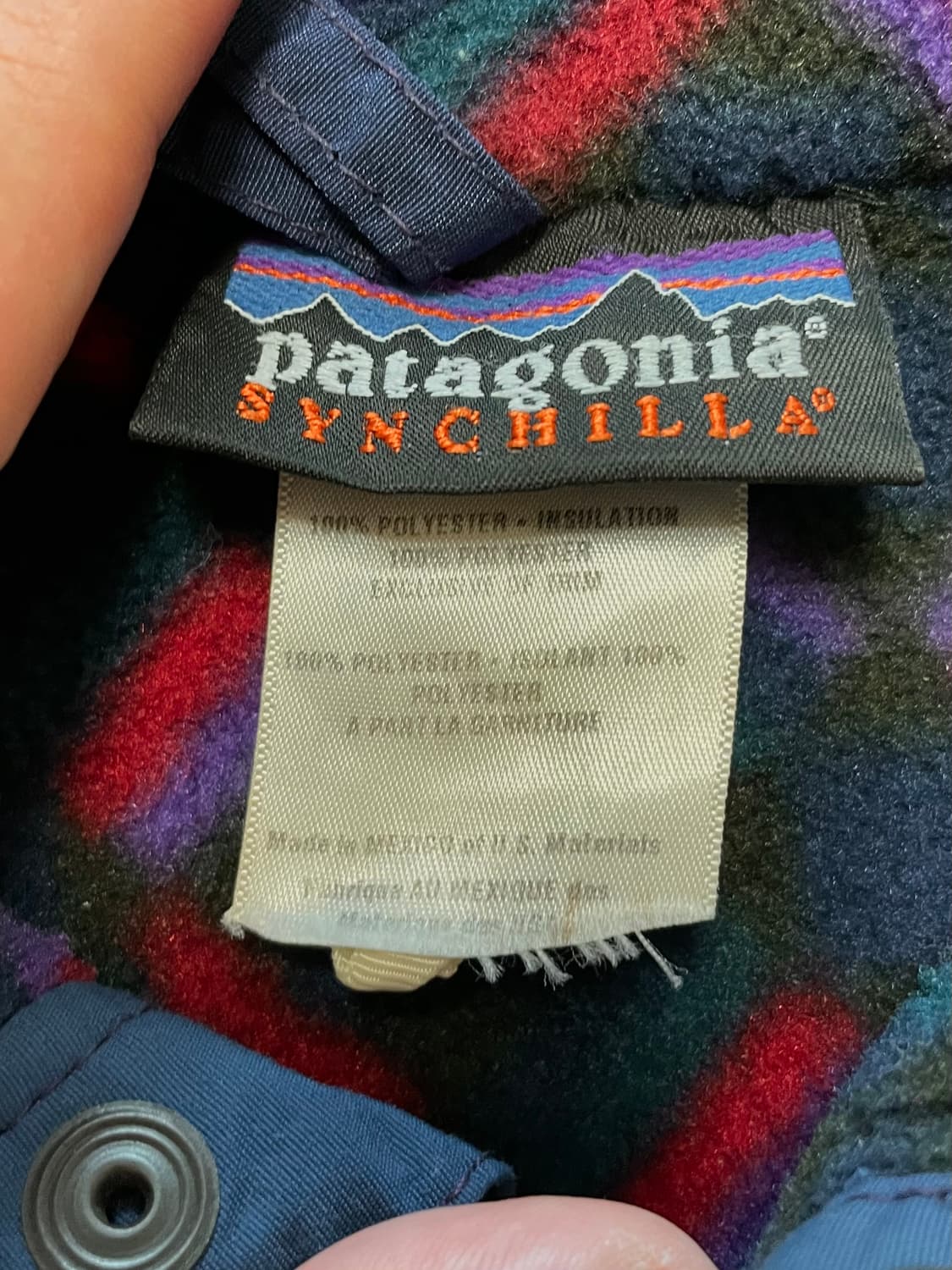국내 유일 빈티지 파타고니아 신칠라 패턴 후리스 플리스 하프버튼 스냅버튼 상품이미지4