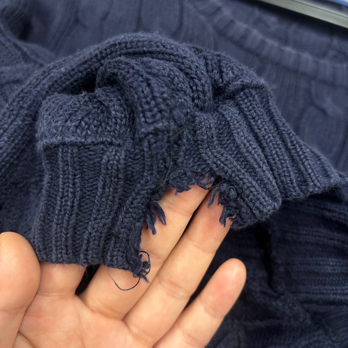 W 100 폴로랄프로렌 커스텀 꽈배기 크롭 니트 상품이미지5