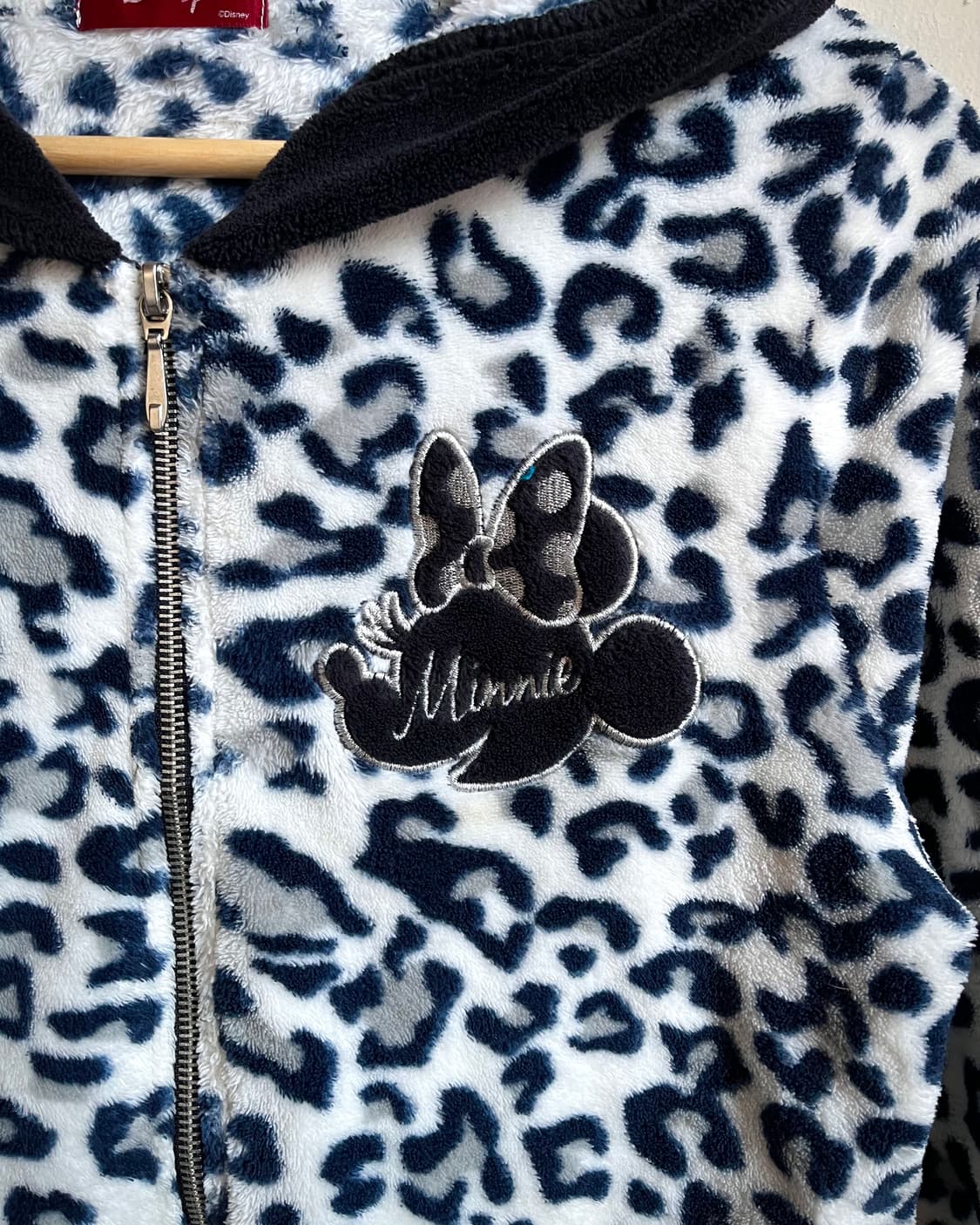 Old Disney Japan Leopard Fur Hood Zip-Up 상품이미지4