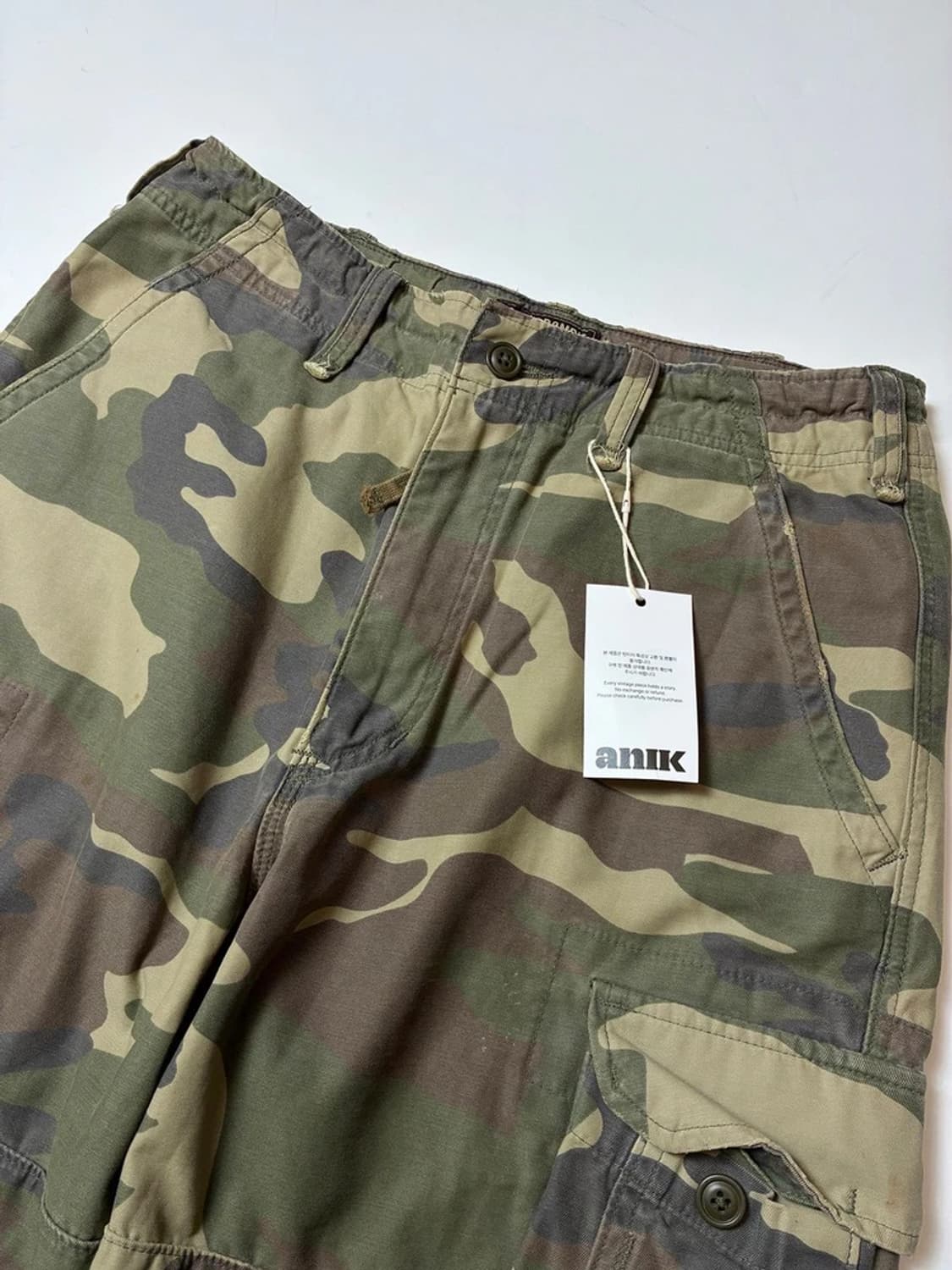 아베크롬비 앤 피치 00's 카모 패턴 카고 와이드 반바지 PN9076 상품이미지2