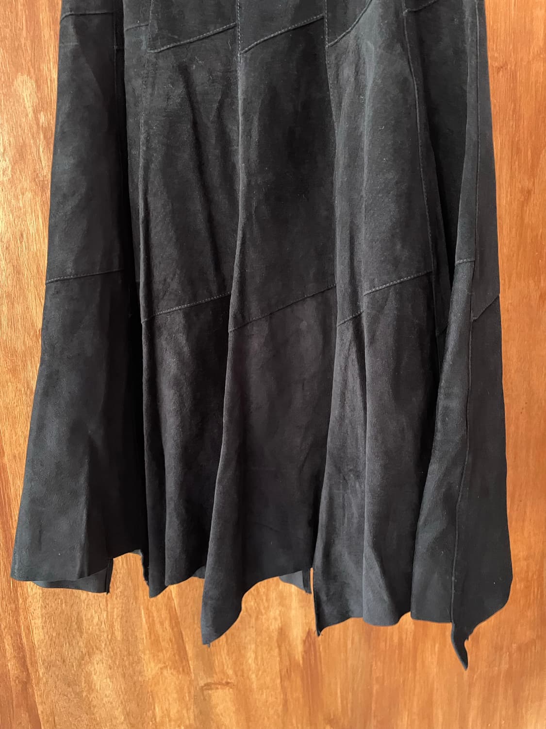 Black suede flare skirt 상품이미지5