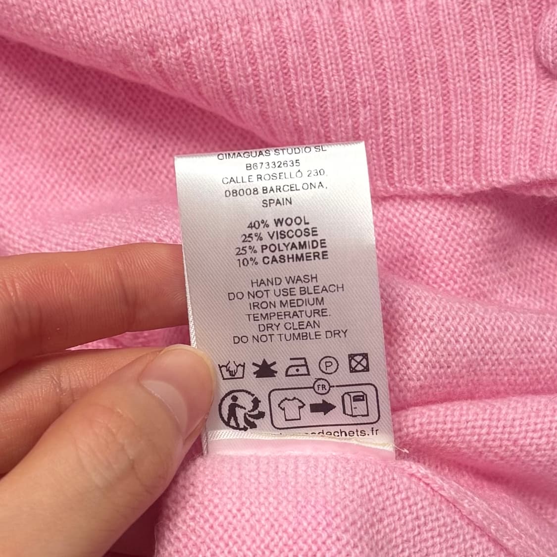 (m) 기마구아스 핑크 울 가디건 상품이미지5