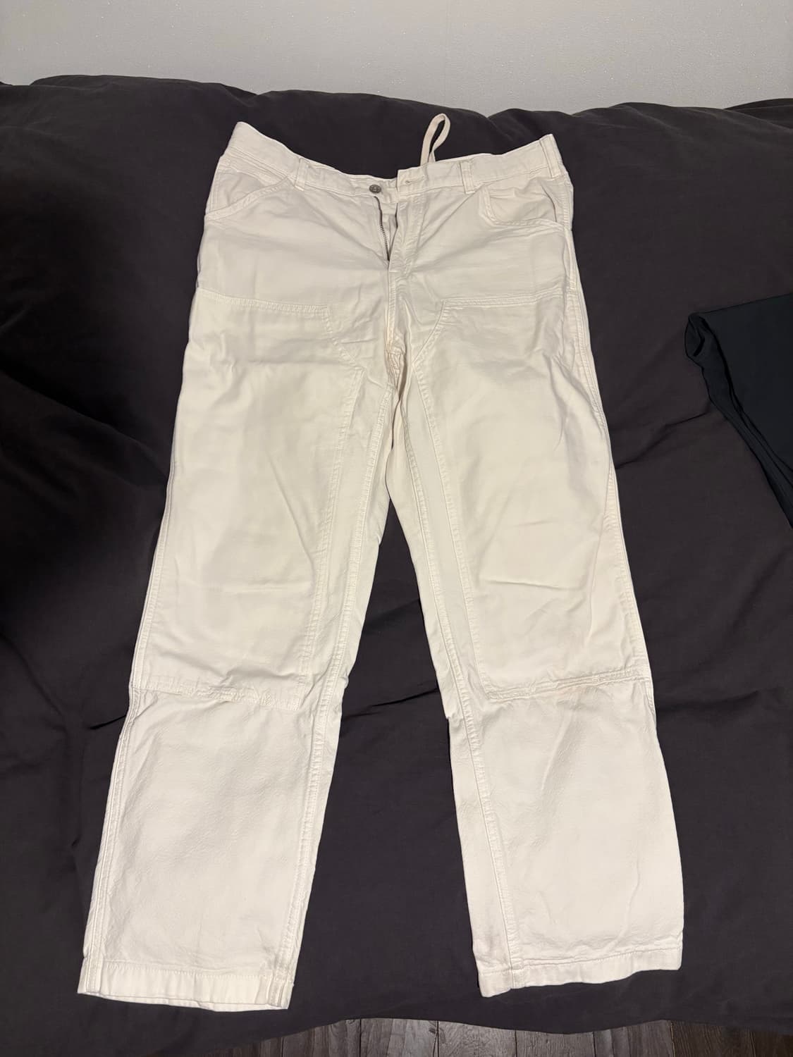 유니클로 더블니 카펜터 팬츠 화이트 L 상품이미지1