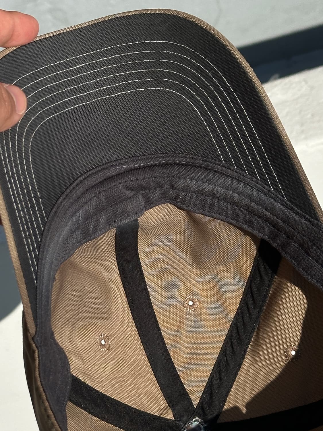 [F] 나이키 로고 베이지 볼캡 모자 스티치 상품이미지7