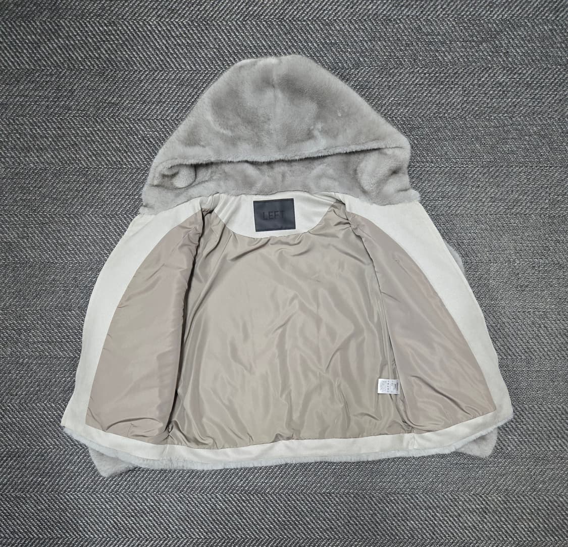 레프트서울 페이크퍼 후드 자켓 그레이 상품이미지5