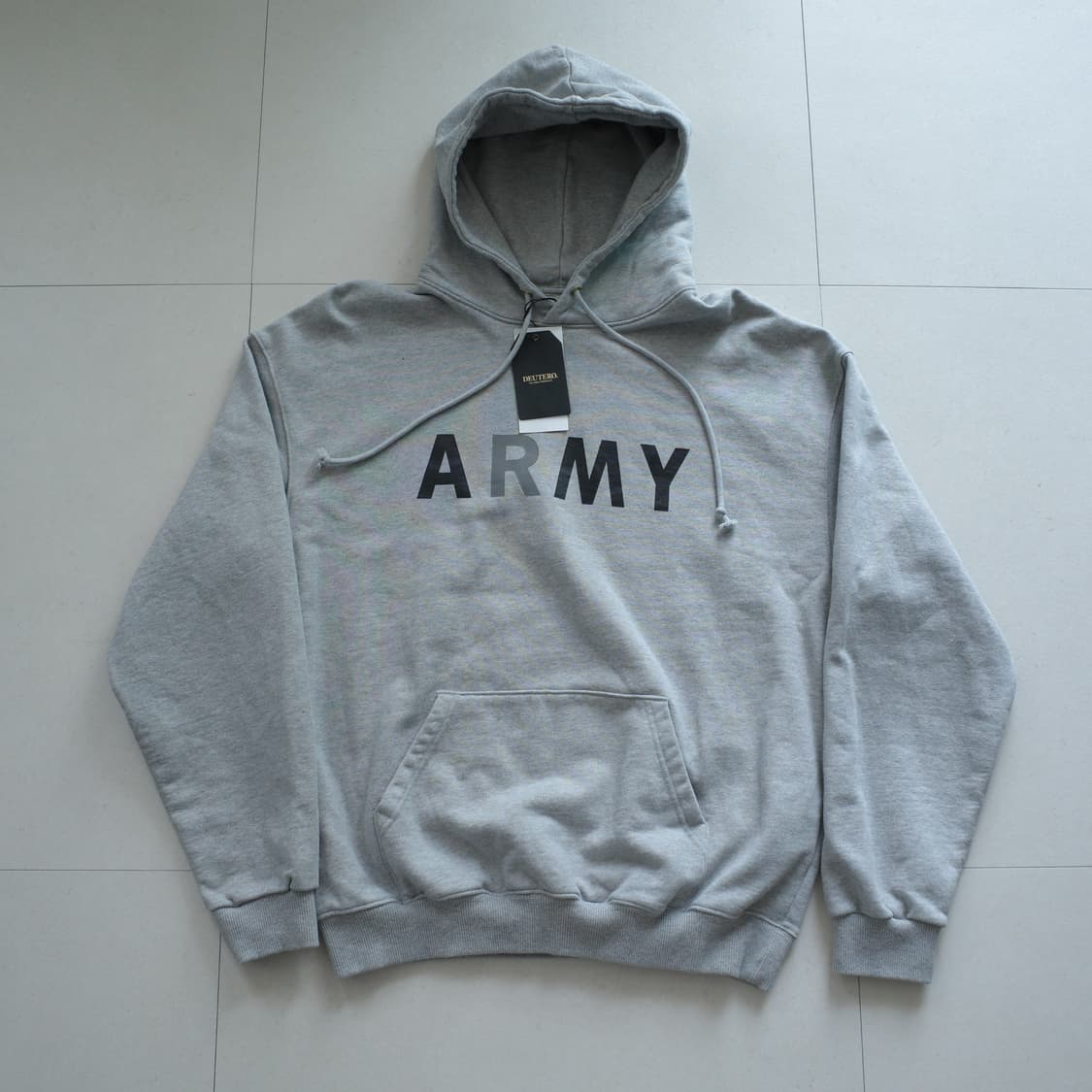 [Deutero] 듀테로 ARMY 후디 멜란지 그레이 (M)-새상품 상품이미지1