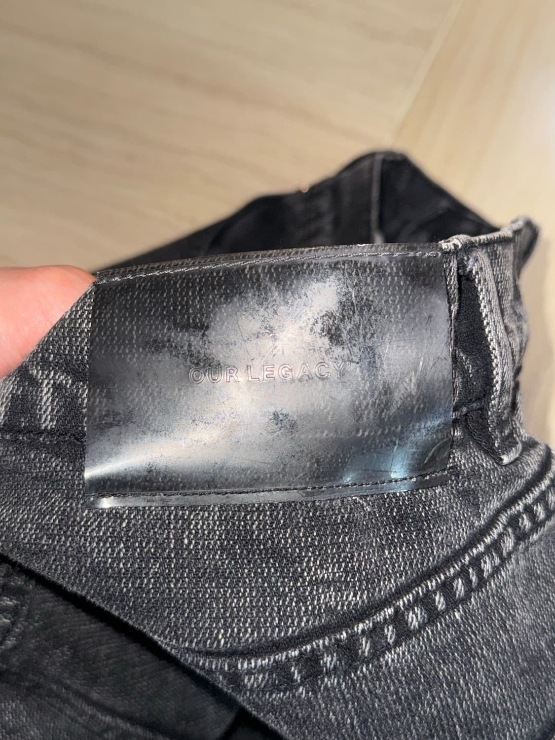 아워레가시 블랙 데님팬츠 상품이미지3