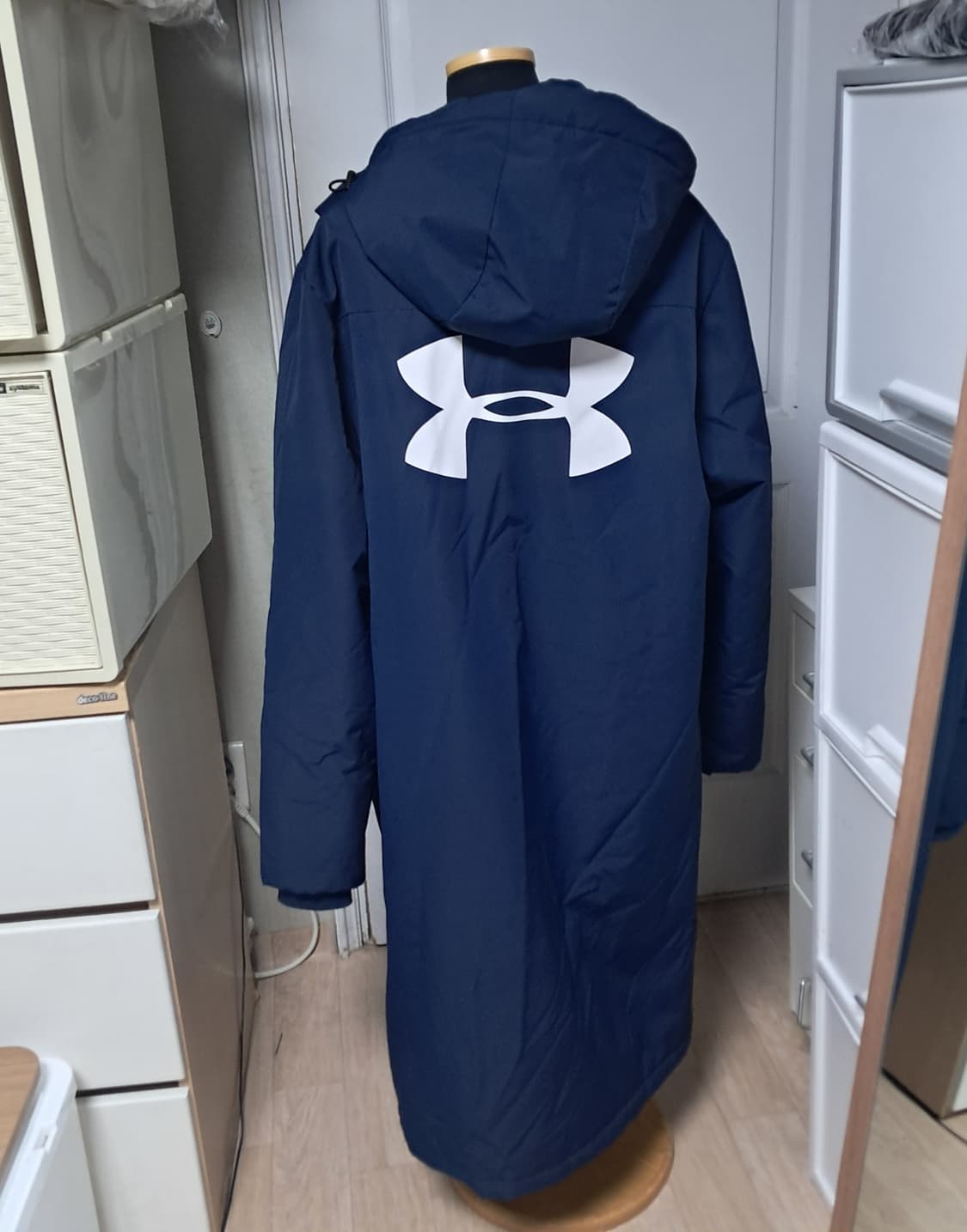 언더아머 네이비 남성 롱패딩 L사이즈(약100~105)상태상급 상품이미지1