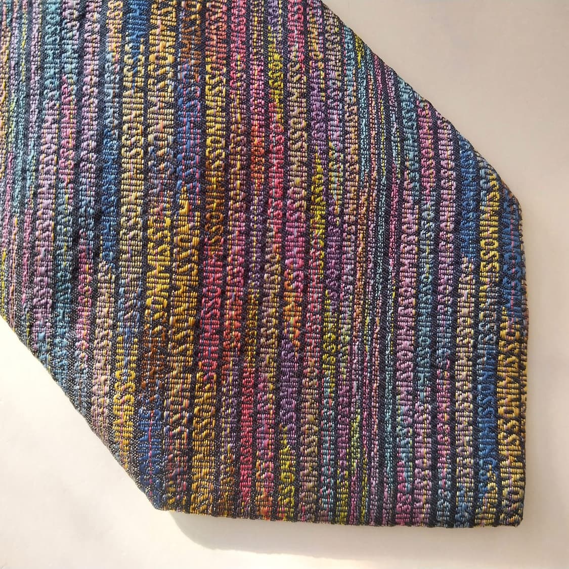 미쏘니 실크 멀티컬러 이니셜 자카드 넥타이 9.6cm A+등급 K1646 상품이미지8