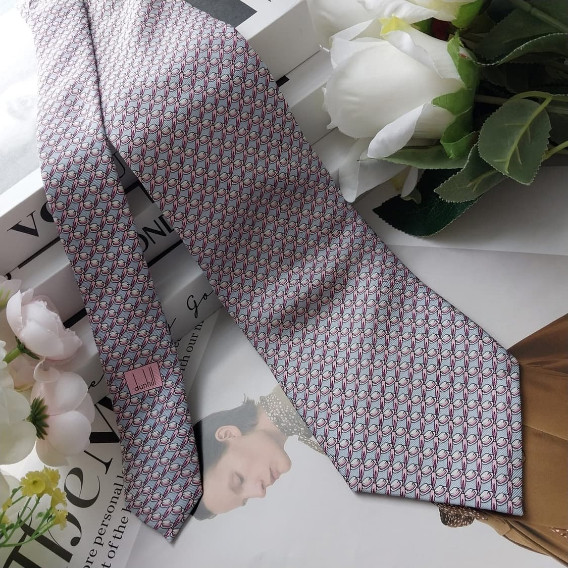 던힐 실크 마술사모자 패턴 넥타이 9.1cm A+등급 K1253
 상품이미지2