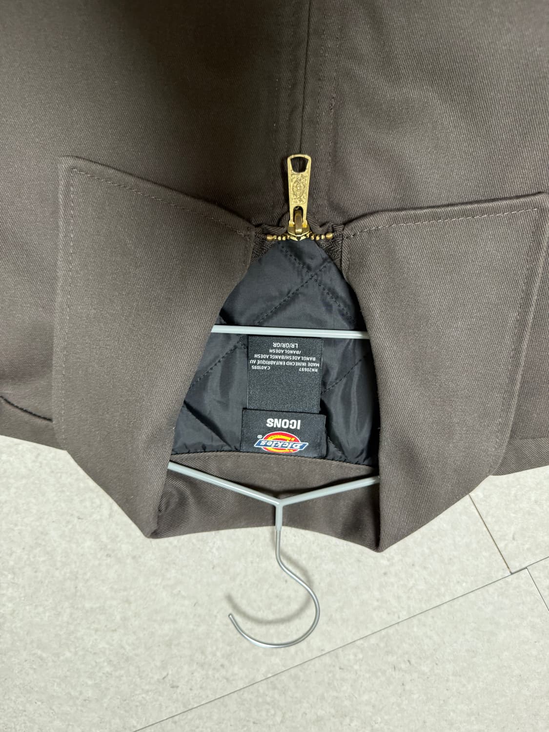 디키즈 아이젠하워 퀼팅 자켓 브라운 레귤러핏 라지 상품이미지3