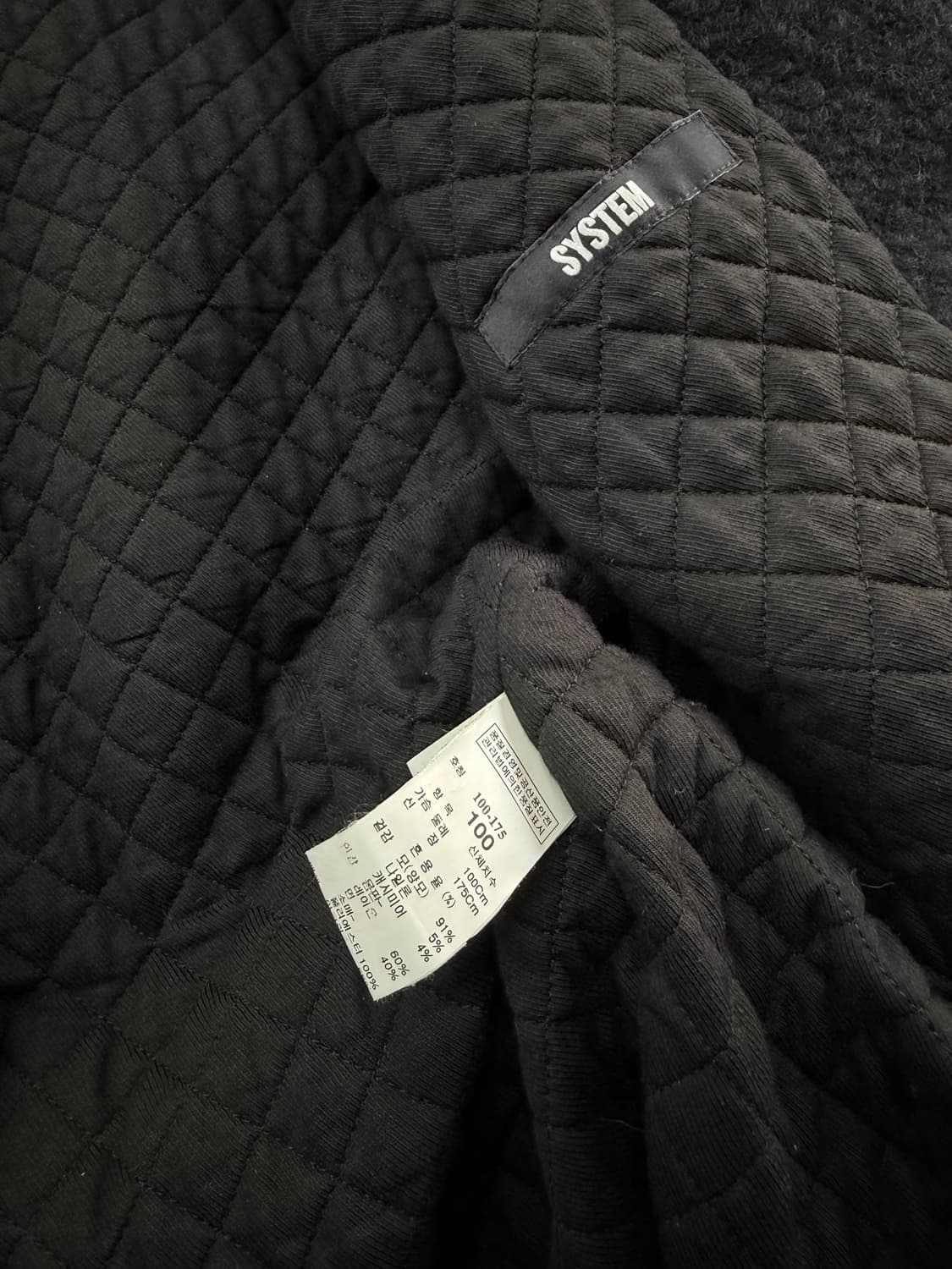 100/ 시스템옴므 캐시미어 블렌딩 시어링 패딩코트 상품이미지8