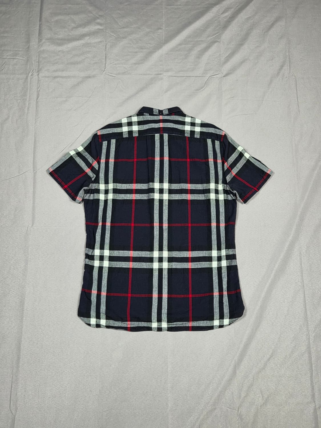 (새상품) [버버리] 메가 체크 린넨 코튼 반팔 셔츠 | S00078 상품이미지7