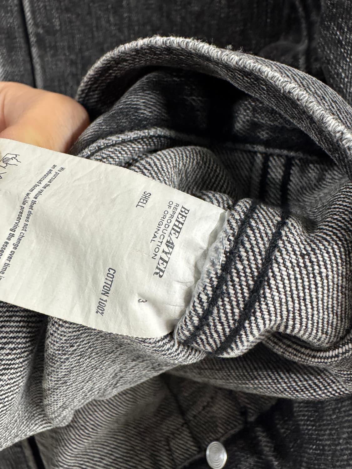 [3]비헤비어 TYPE-1 데님자켓 상품이미지3