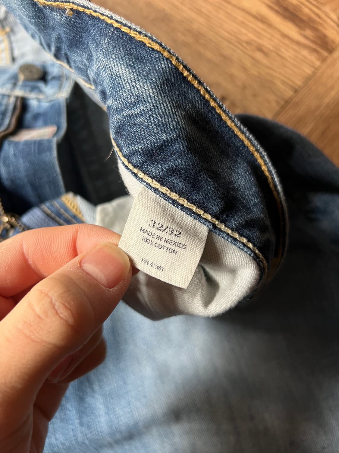 [32]코지마진즈 13oz 다이아 퀼팅 더블니 데님팬츠 상품이미지6