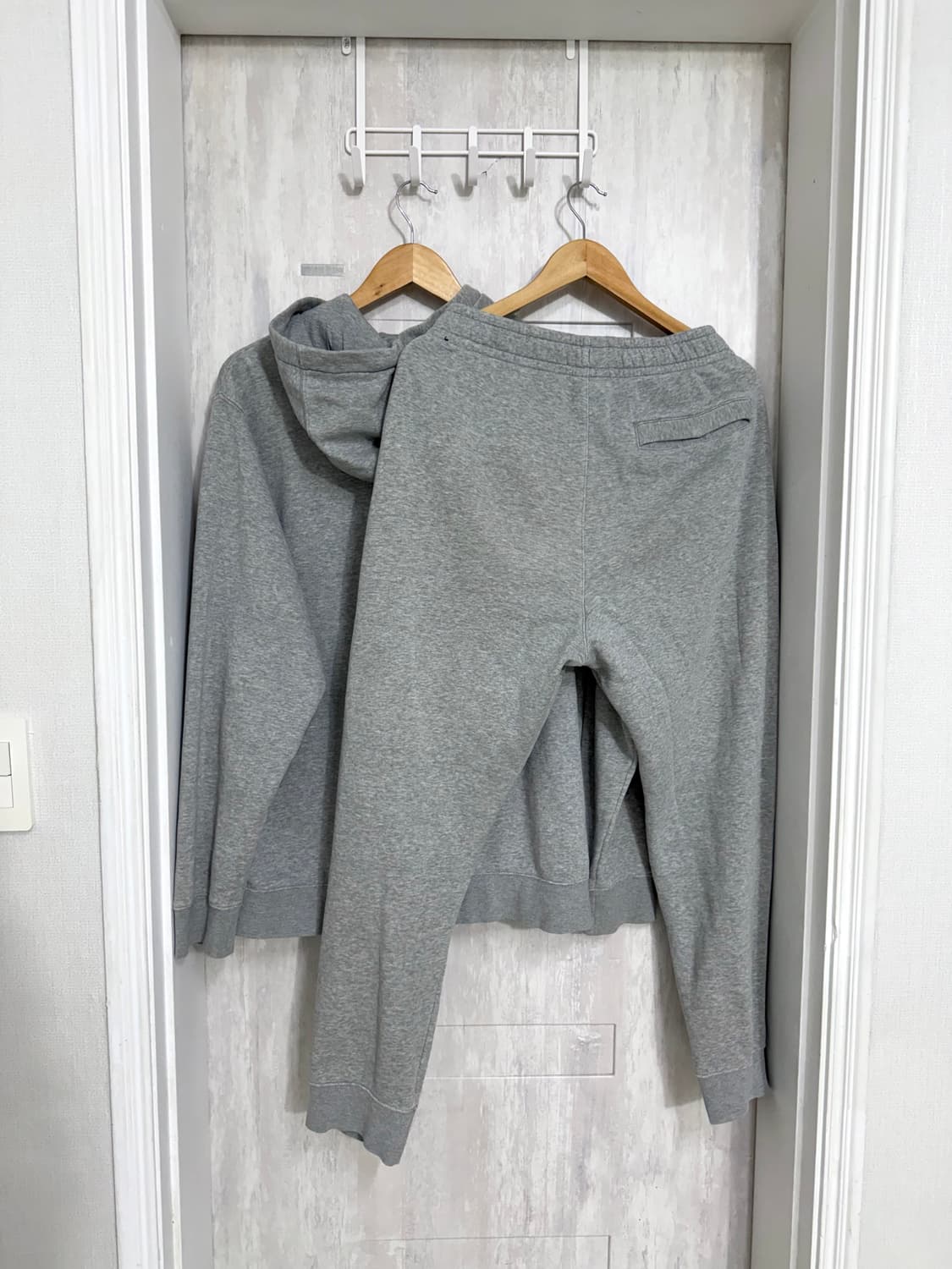 남성 L-XL / 나이키 후드집업(XL) 조거팬츠(L) 그레이 셋업 세트 상품이미지9