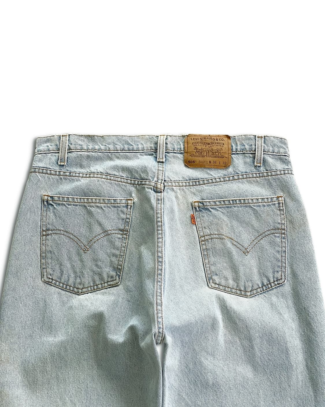 90s Levis 505 오렌지탭 라이트 인디고 상품이미지3