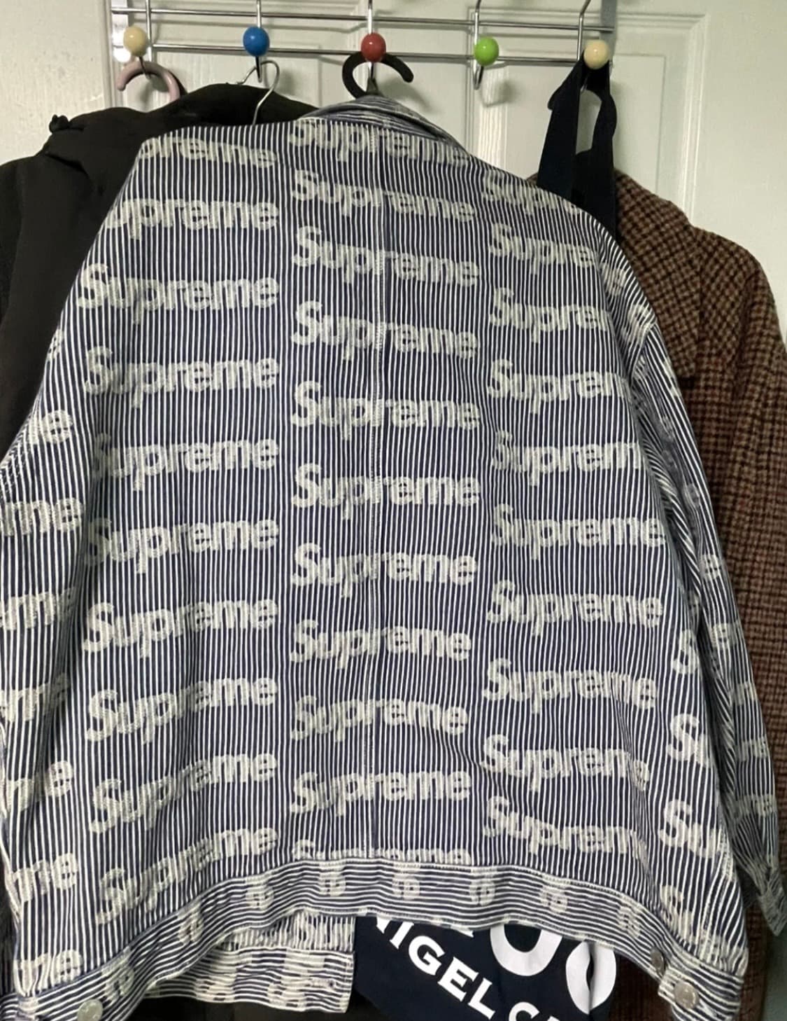 슈프림 24ss 데님 초어 트러커 자켓 스트라이프 상품이미지2