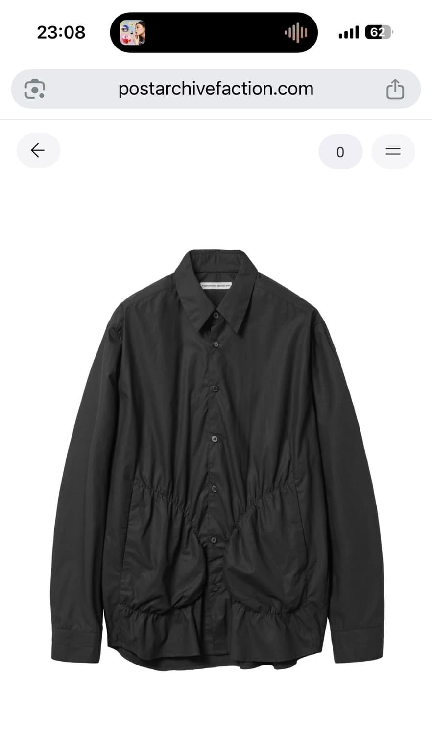 Paf 셔링셔츠 L 상품이미지1