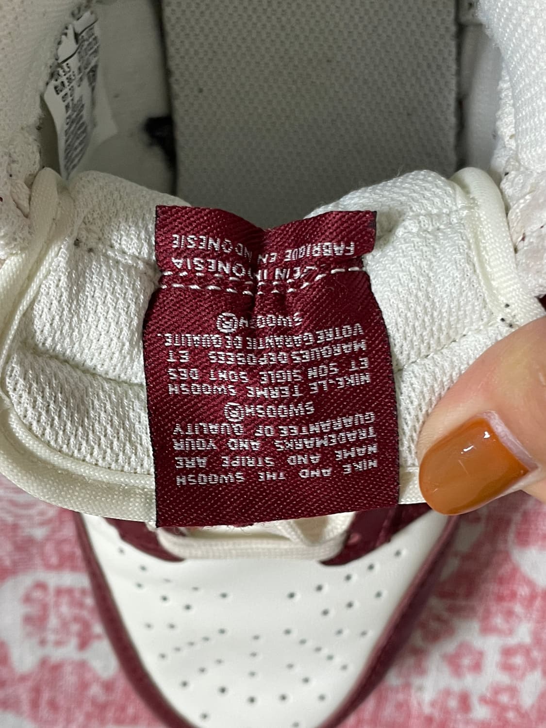 급처)W)나이키 덩크 하이 팀 레드 230 상품이미지5